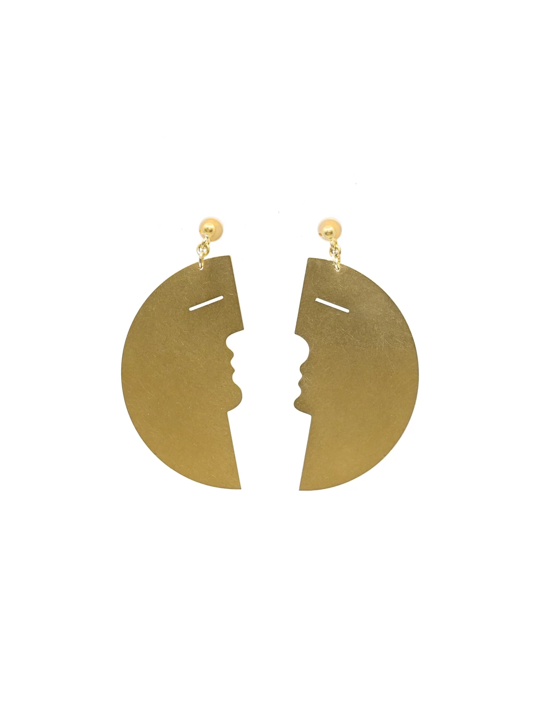 Two Make One Earrings Large // GOLDEN