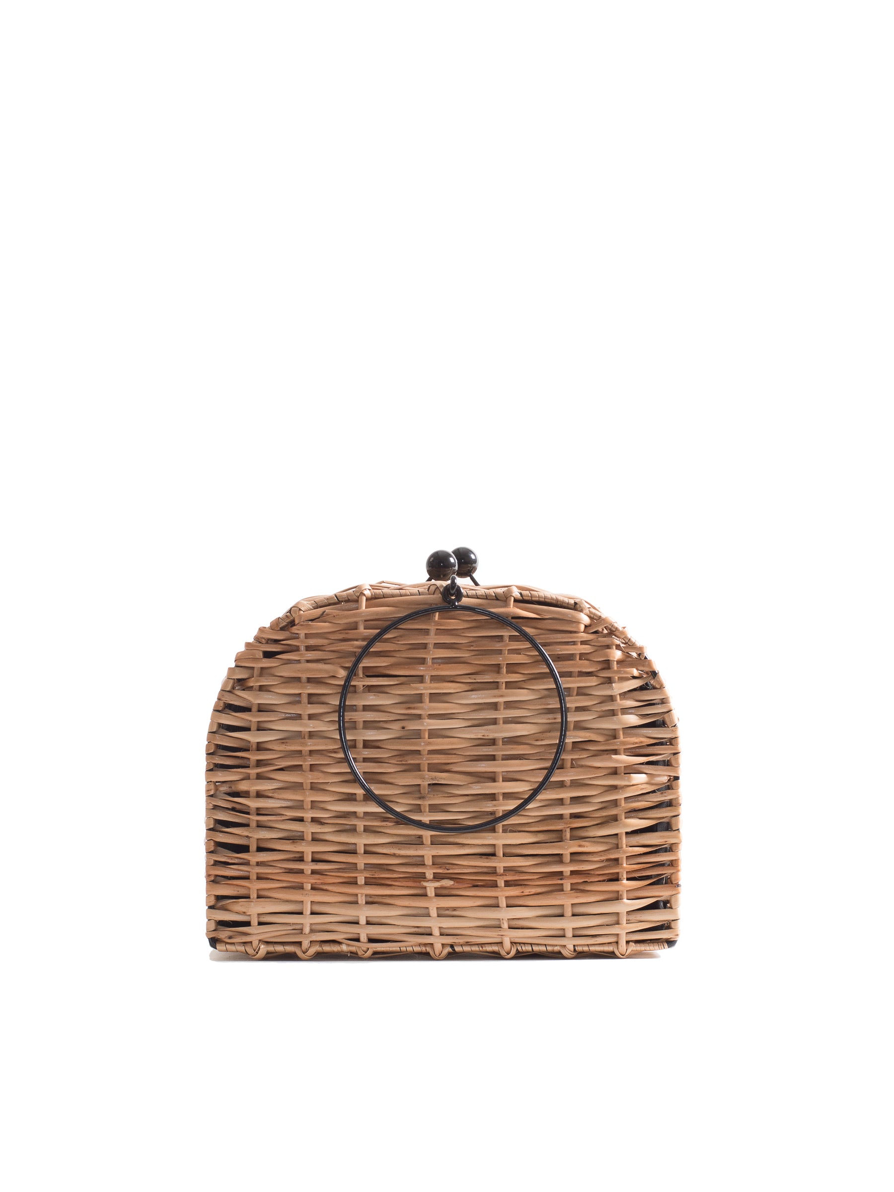 ESPRESSO WICKER BAG SHORT