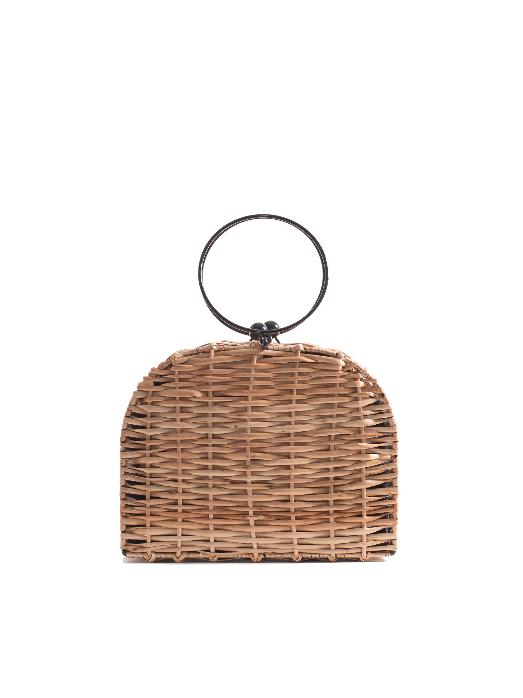 ESPRESSO WICKER BAG SHORT