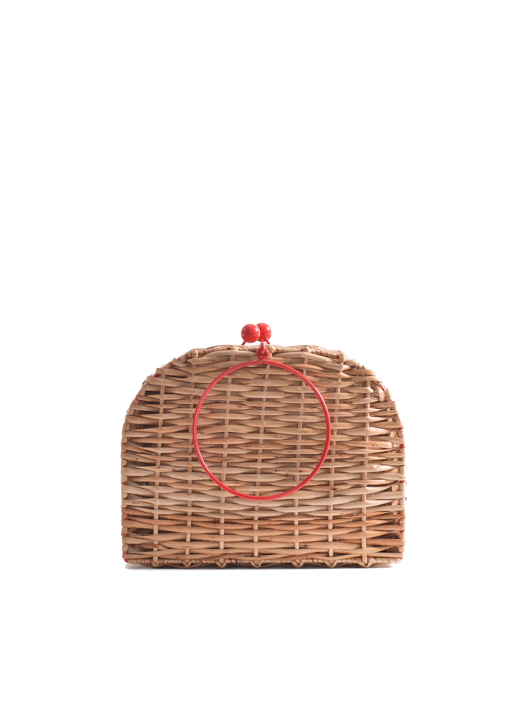 CHERRY WICKER BAG SHORT