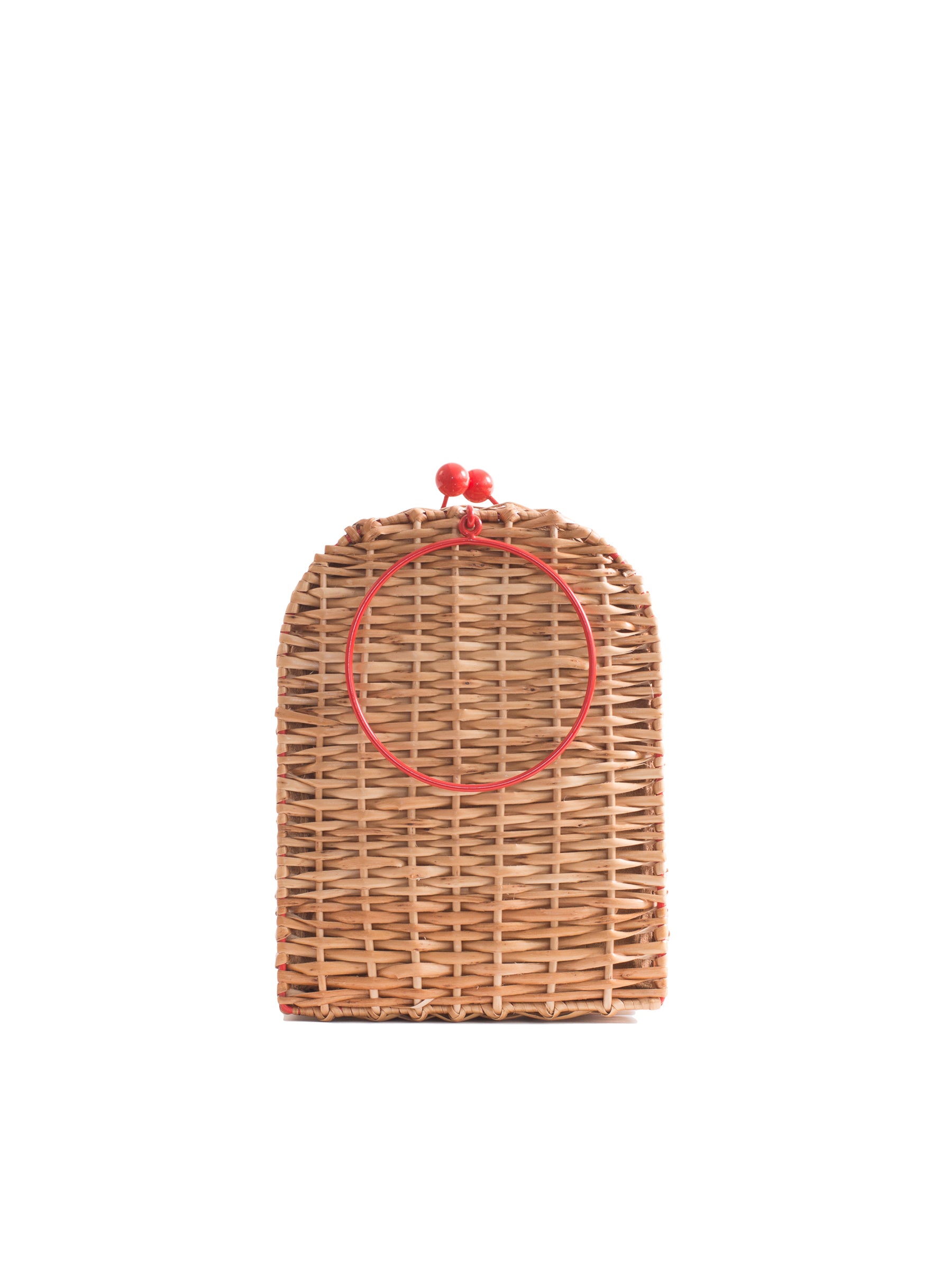 CHERRY WICKER BAG TALL