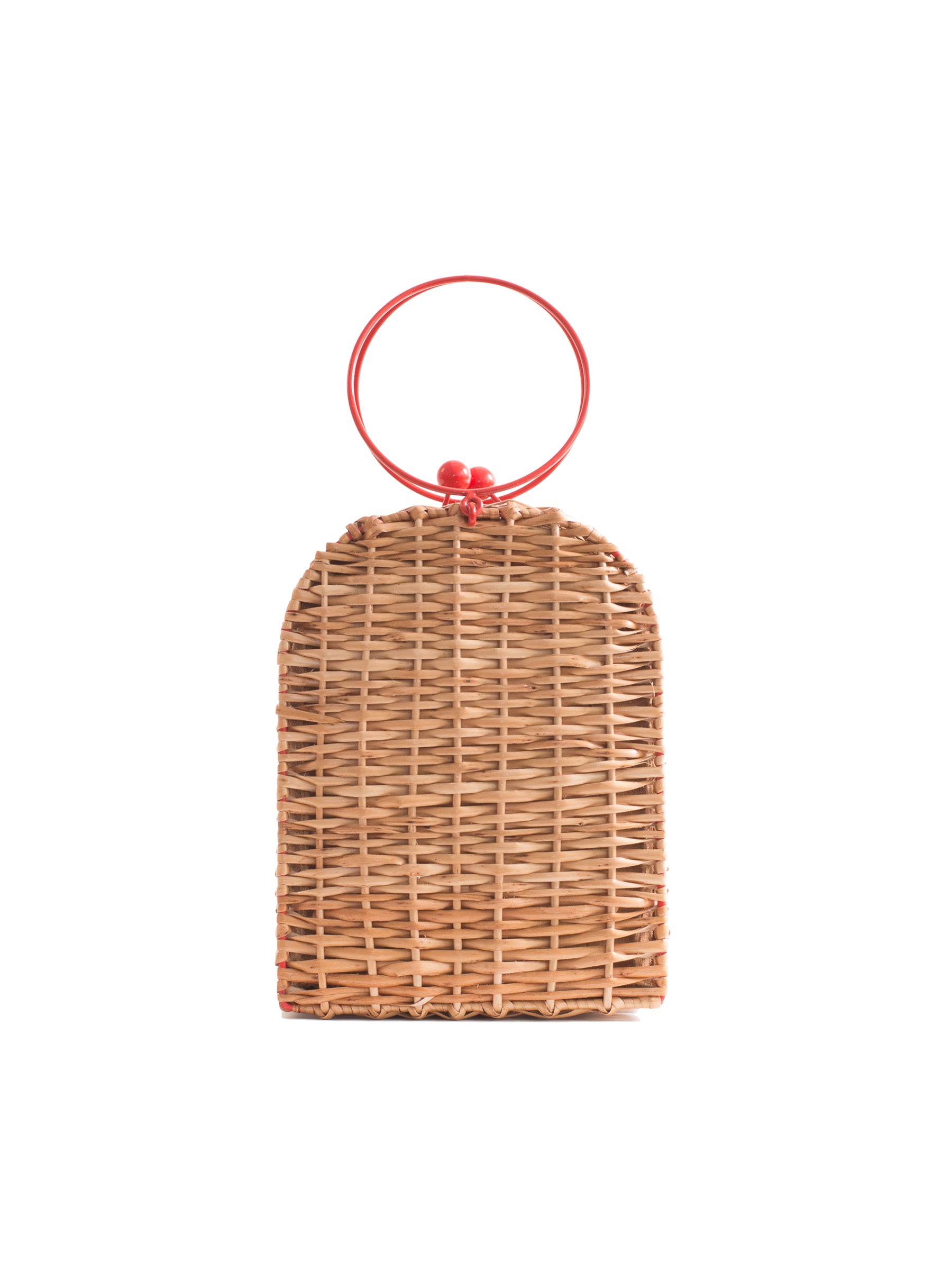 CHERRY WICKER BAG TALL