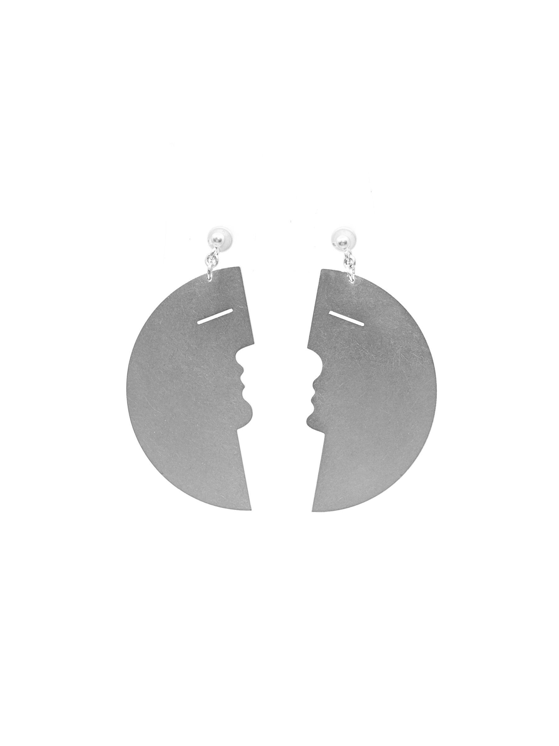 Two Make One Earrings Large // SILVER