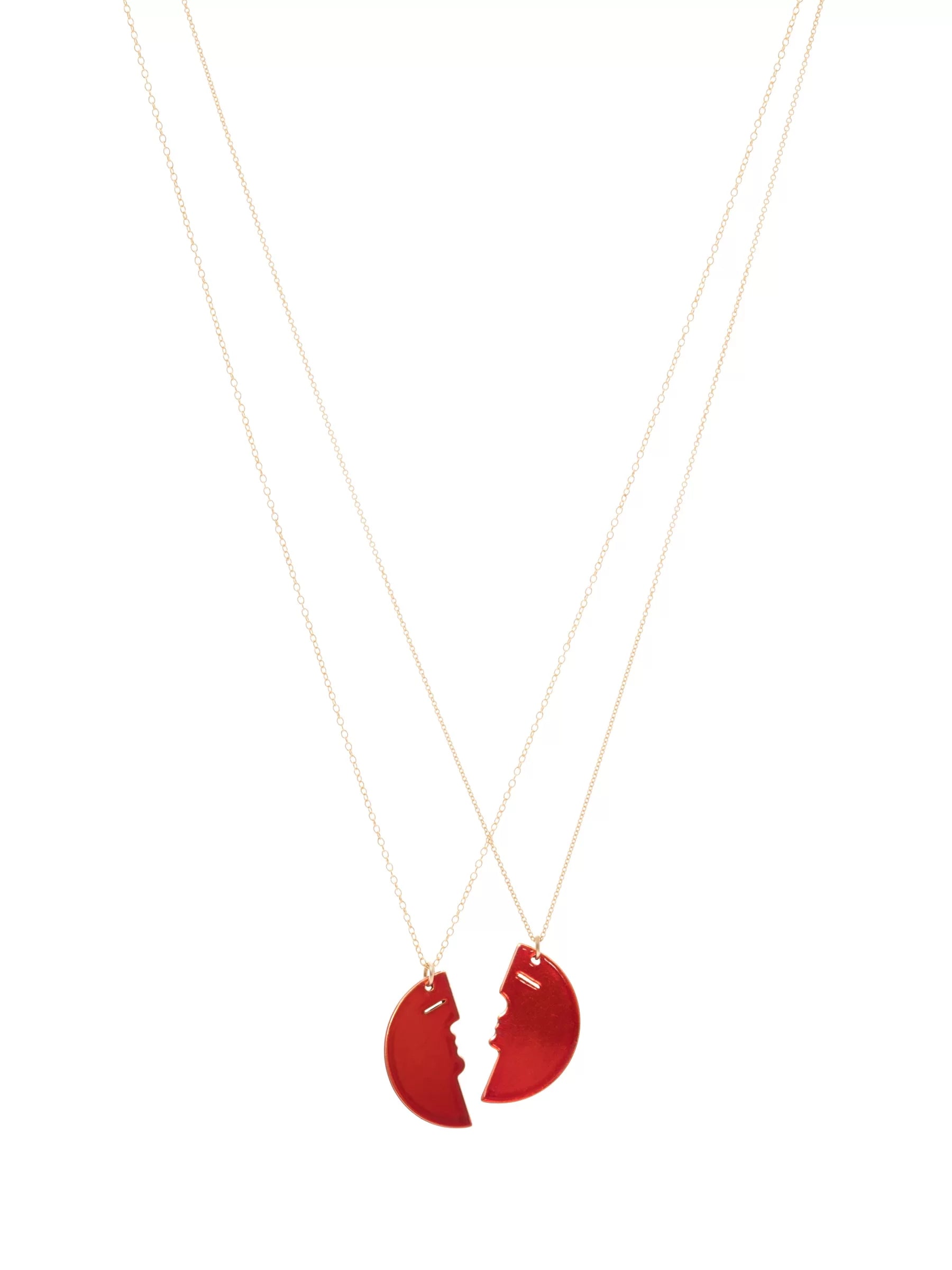 Two Make One Kiss Necklace